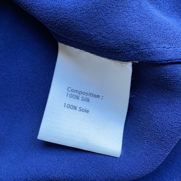 NWT Vintage 3.1 Phillip Lim Blue Silk Blouse Sz 2 - Picture 5 of 5
